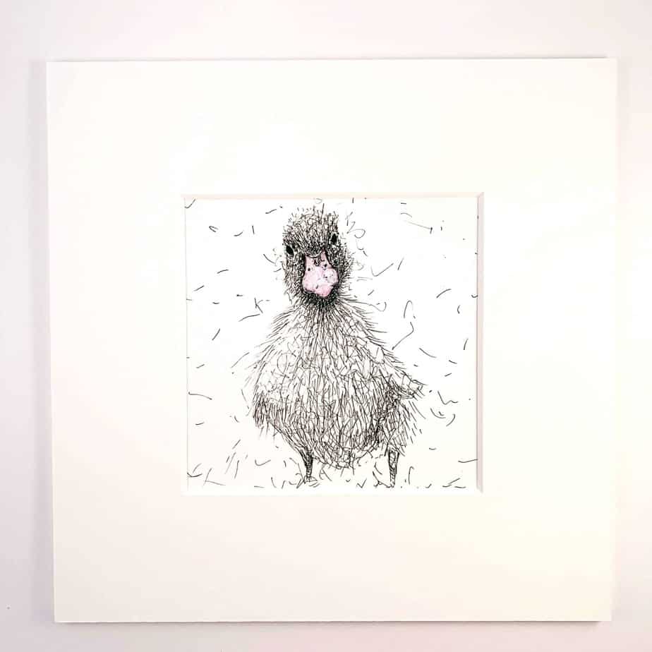 Duckling Print (Personalised) - handmade by Ruth Slater Artist (view 2)