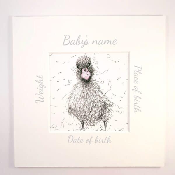 Duckling Print (Personalised) - handmade by Ruth Slater Artist