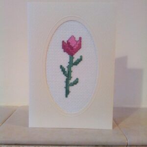 Rose Bud Greetings Card - handmade by Christie Country Crafts (view 2)