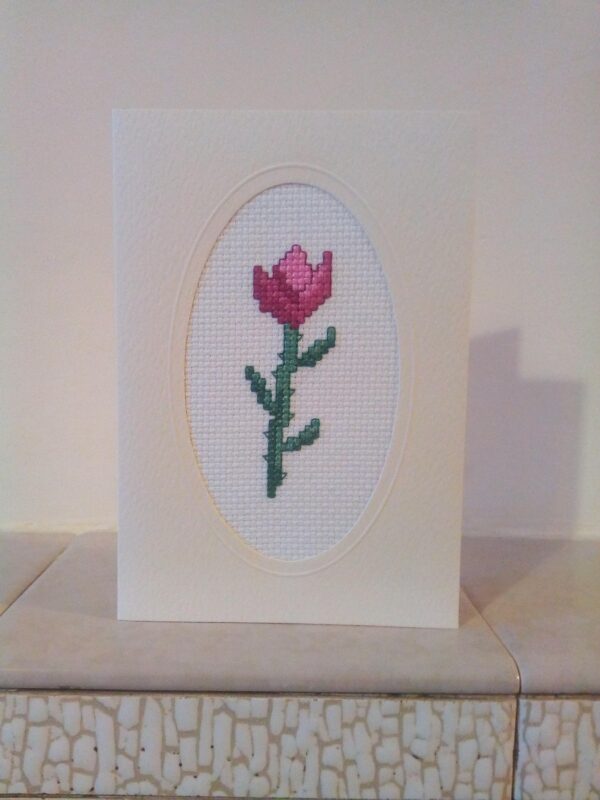 Rose Bud Greetings Card - handmade by Christie Country Crafts (view 2)