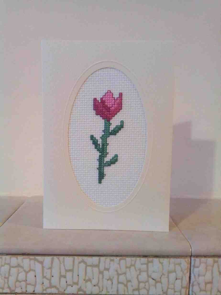 Rose Bud Greetings Card - handmade by Christie Country Crafts (view 2)