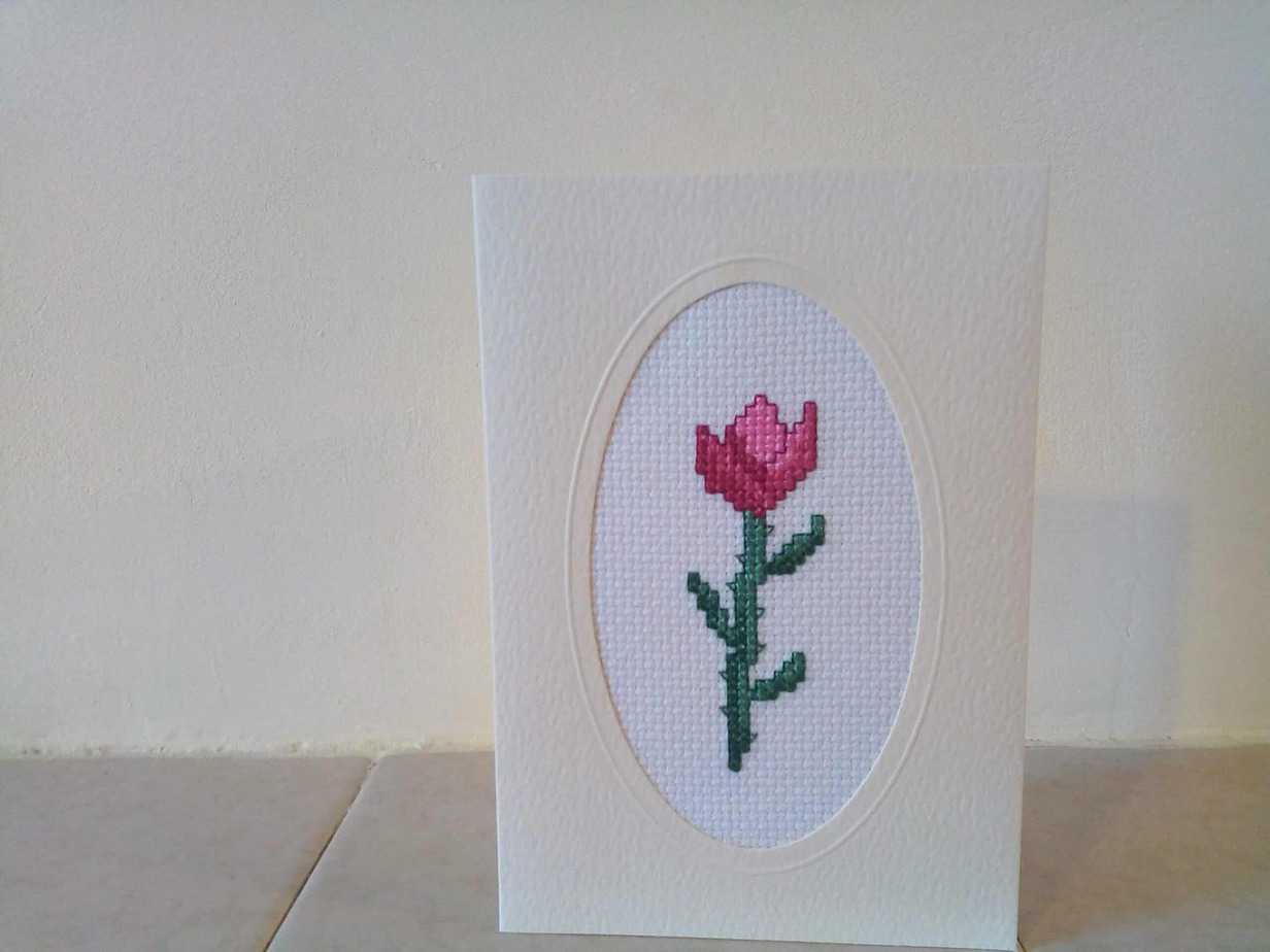 Rose Bud Greetings Card - handmade by Christie Country Crafts (view 4)