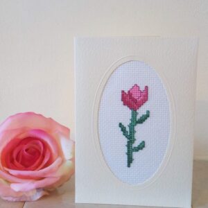 Rose Bud Greetings Card - handmade by Christie Country Crafts (view 3)