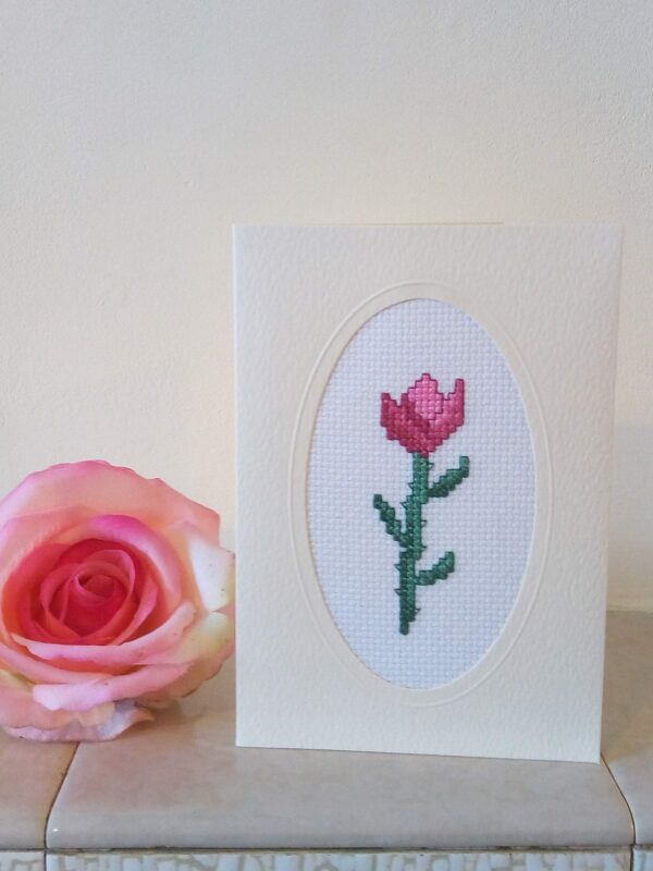 Rose Bud Greetings Card - handmade by Christie Country Crafts (view 3)