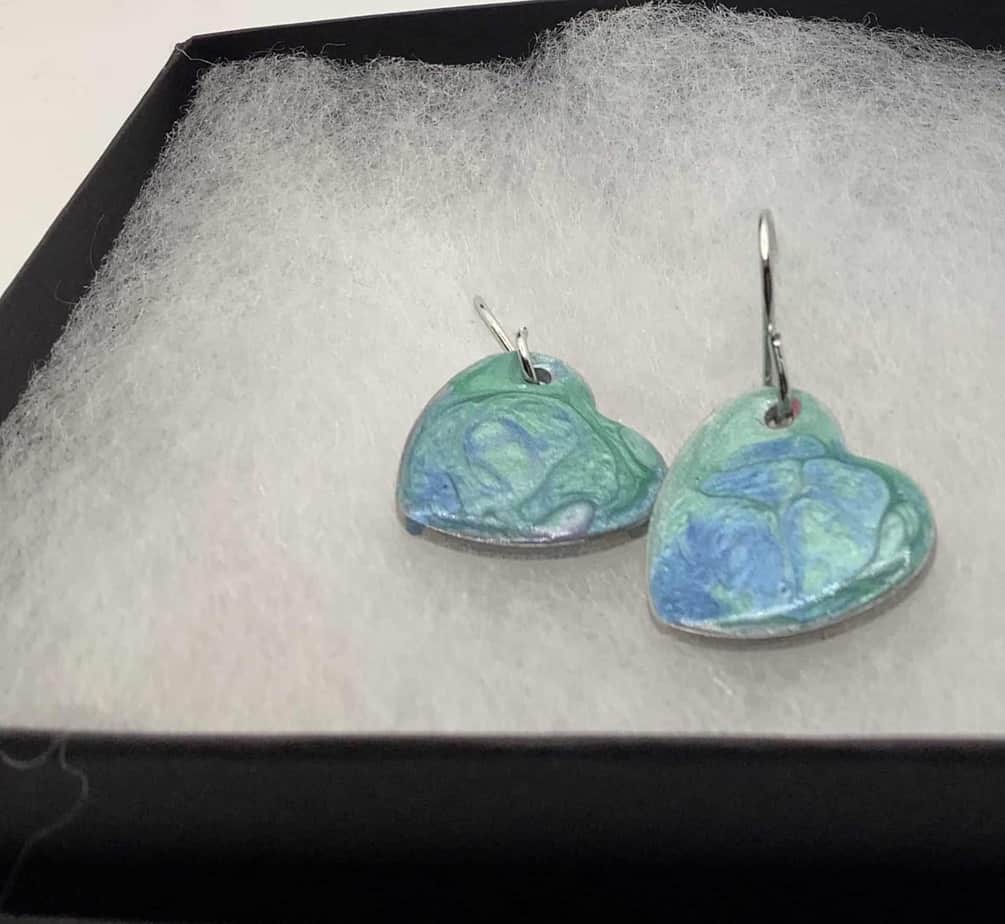 Hand Painted Earrings 6 - handmade by Camella Crafts