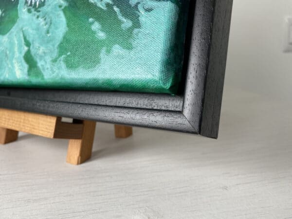 Dive into the green, Framed original painting - handmade by IonaImages (view 3)