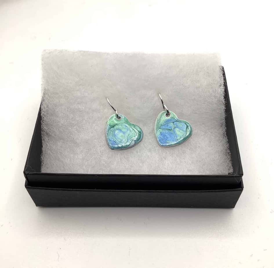 Hand Painted Earrings 6 - handmade by Camella Crafts (view 3)