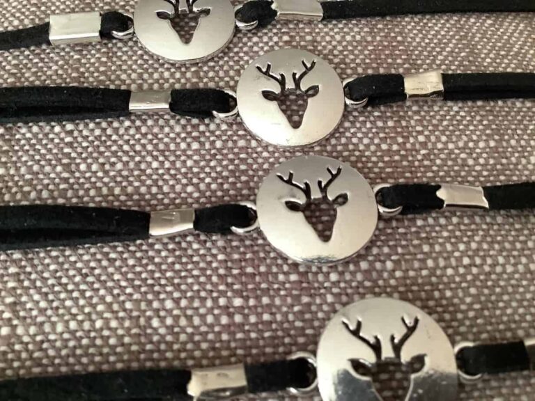 Stag Head Bracelet - handmade by Camella Crafts