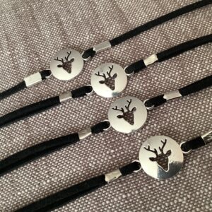 Stag Head Bracelet - handmade by Camella Crafts (view 2)