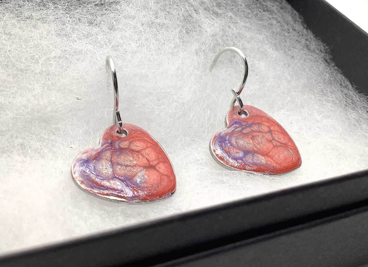 Hand Painted Earrings 2 - handmade by Camella Crafts (view 2)