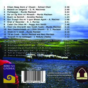 Ceòl a’ Bràdhagair CD - handmade by Urras Coimhearsnachd Bhràdhagair agus Àrnoil (view 2)