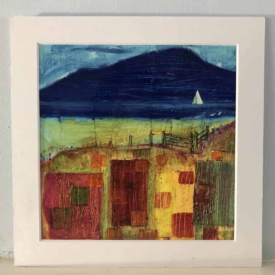 Scalpsie Beach Boat Print of original painting - handmade by Seaholly Studio