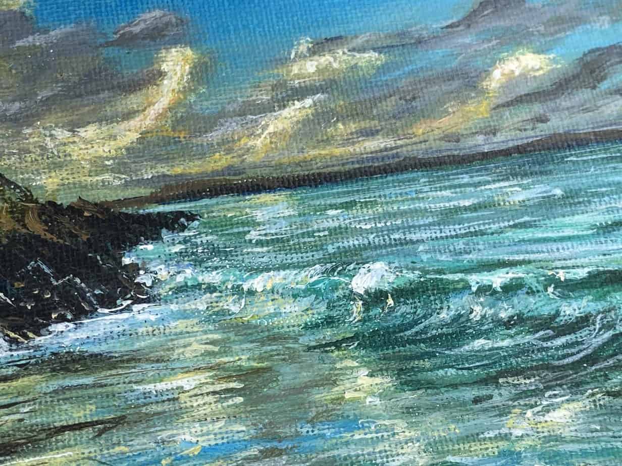 Sand eels bay,Iona Original framed painting - handmade by IonaImages (view 3)