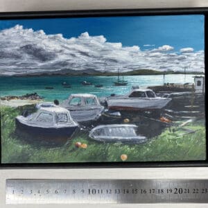 The boat park, Iona Original framed painting - handmade by IonaImages (view 3)