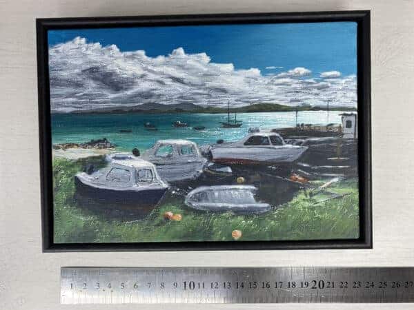 The boat park, Iona Original framed painting - handmade by IonaImages (view 3)