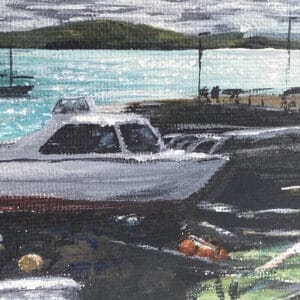 The boat park, Iona Original framed painting - handmade by IonaImages (view 6)