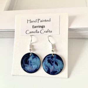 Hand Painted Earrings 3 - handmade by Camella Crafts