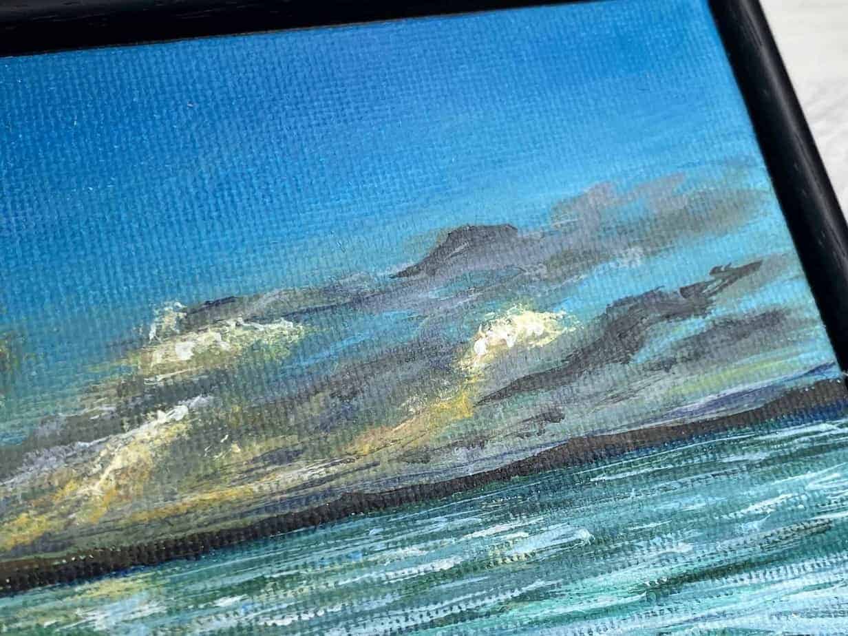 Sand eels bay,Iona Original framed painting - handmade by IonaImages (view 2)