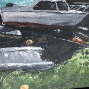 The boat park, Iona Original framed painting - handmade by IonaImages (view 5)