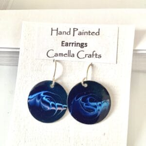 Hand Painted Earrings 7 - handmade by Camella Crafts