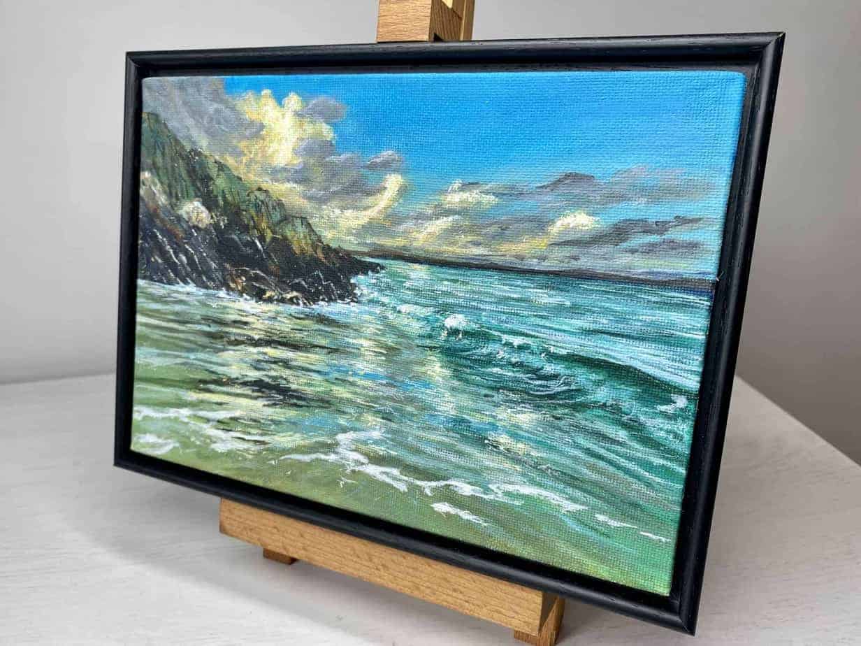 Sand eels bay,Iona Original framed painting - handmade by IonaImages