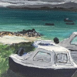 The boat park, Iona Original framed painting - handmade by IonaImages (view 4)