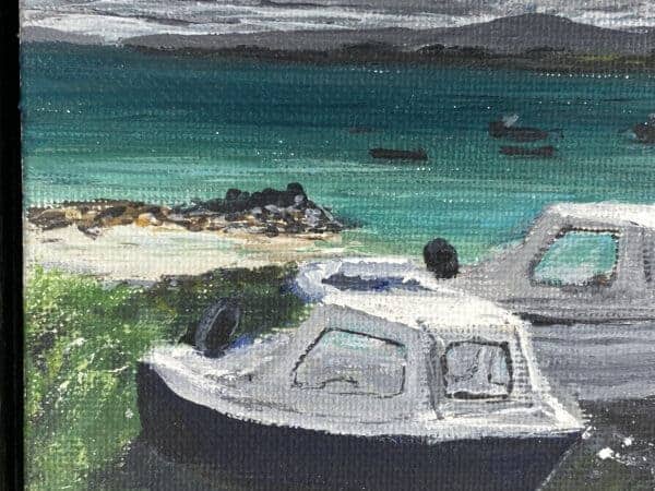The boat park, Iona Original framed painting - handmade by IonaImages (view 4)