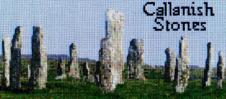 Cross Stitch Kit - Callanish Stones - handmade by Carloway Cross Stitch