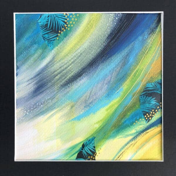 The crest of a wave. Abstract painting inspired by Luskentyre beach in Harris - handmade by Seaholly Studio (view 3)