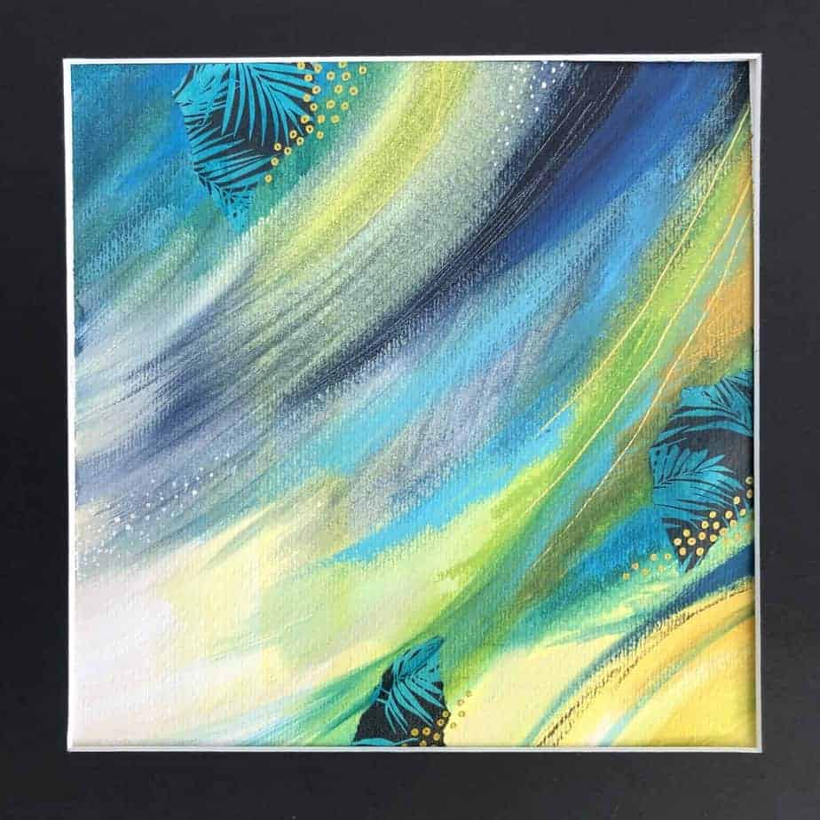 The crest of a wave. Abstract painting inspired by Luskentyre beach in Harris - handmade by Seaholly Studio (view 3)