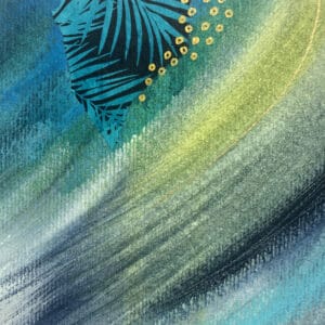 The crest of a wave. Abstract painting inspired by Luskentyre beach in Harris - handmade by Seaholly Studio (view 6)