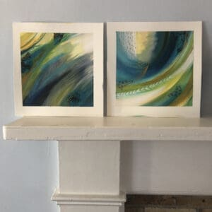 The crest of a wave. Abstract painting inspired by Luskentyre beach in Harris - handmade by Seaholly Studio (view 5)