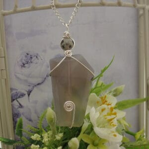 Grey Agate Statement Pendant - handmade by Indigo Berry