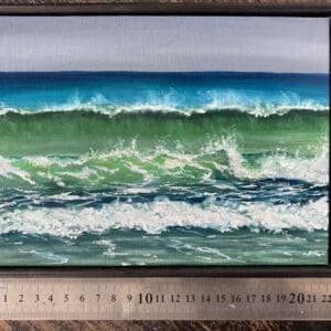 Hebridean waves, Original framed oil painting - handmade by IonaImages (view 3)