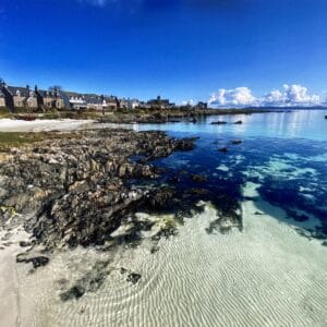 Iona square photo tile. The Village, Iona - handmade by IonaImages