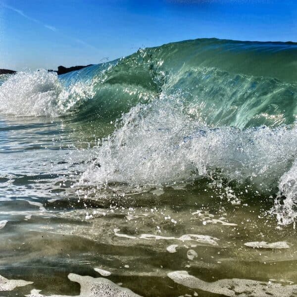 Iona square photo tile. Curling wave ,Iona - handmade by IonaImages