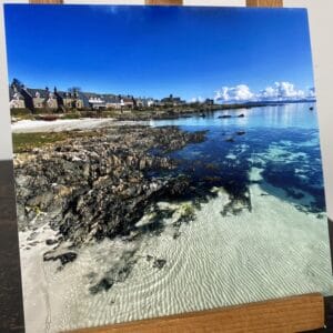 Iona square photo tile. The Village, Iona - handmade by IonaImages (view 2)