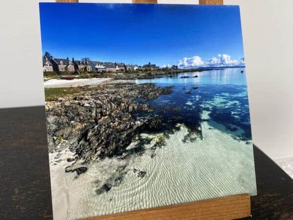 Iona square photo tile. The Village, Iona - handmade by IonaImages (view 2)