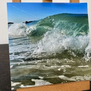 Iona square photo tile. Curling wave ,Iona - handmade by IonaImages (view 2)