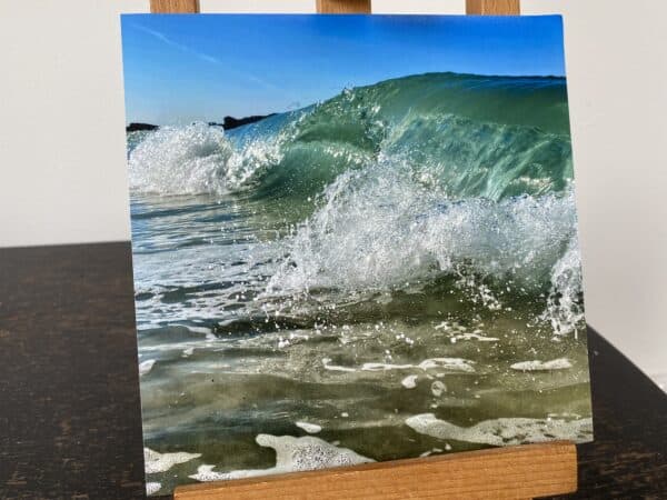 Iona square photo tile. Curling wave ,Iona - handmade by IonaImages (view 2)