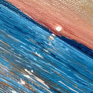 Sunrise swim, Original framed oil painting - Image 6