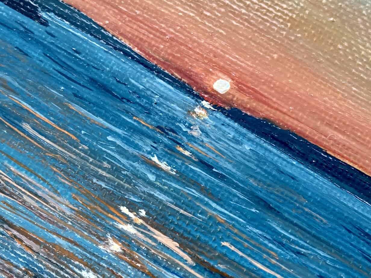 Sunrise swim, Original framed oil painting - Image 6