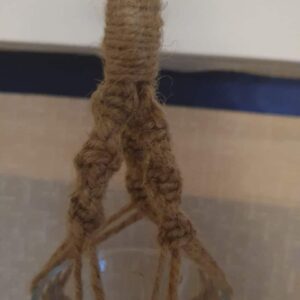 Macrame tealight holder - handmade by mac-RUM-e (view 2)