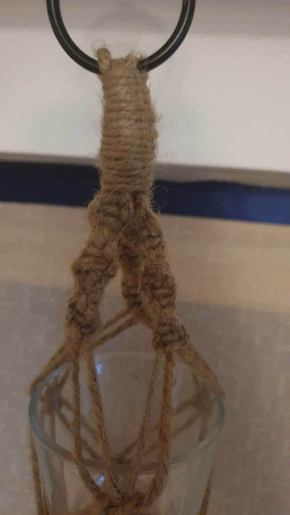 Macrame tealight holder - handmade by mac-RUM-e (view 2)