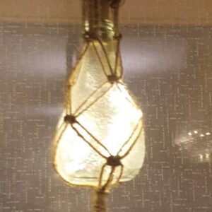 Macrame Bottle Lights with beaded detailing - handmade by mac-RUM-e (view 3)