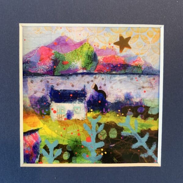 Cadderlie Bothy Mounted Print - handmade by Seaholly Studio (view 2)
