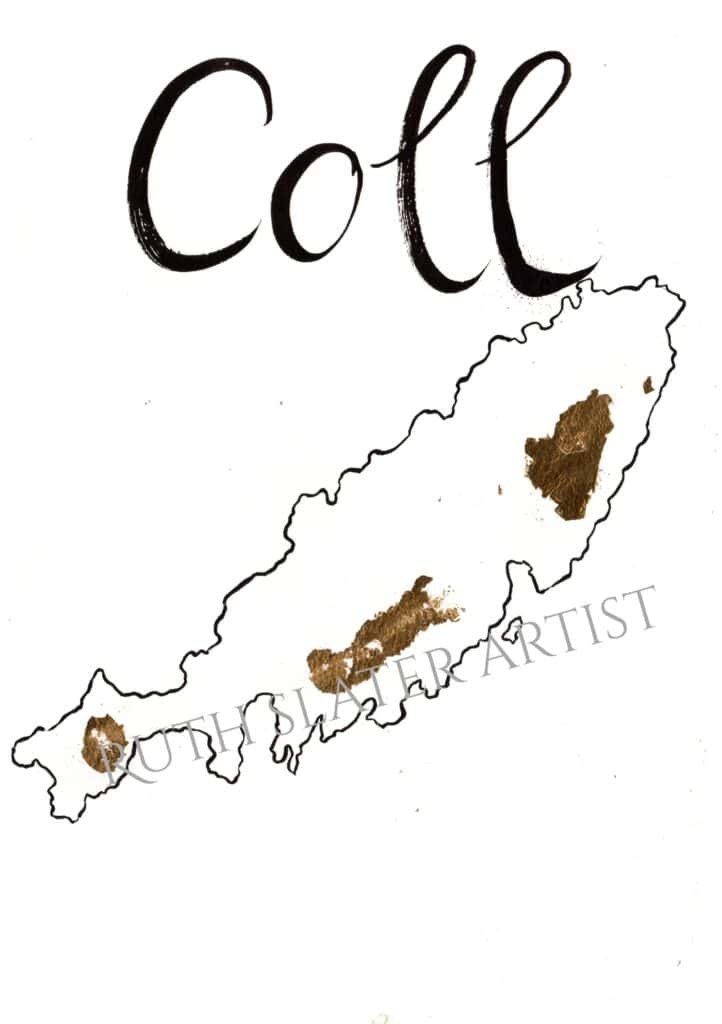 Isle of Coll with Gold Leaf