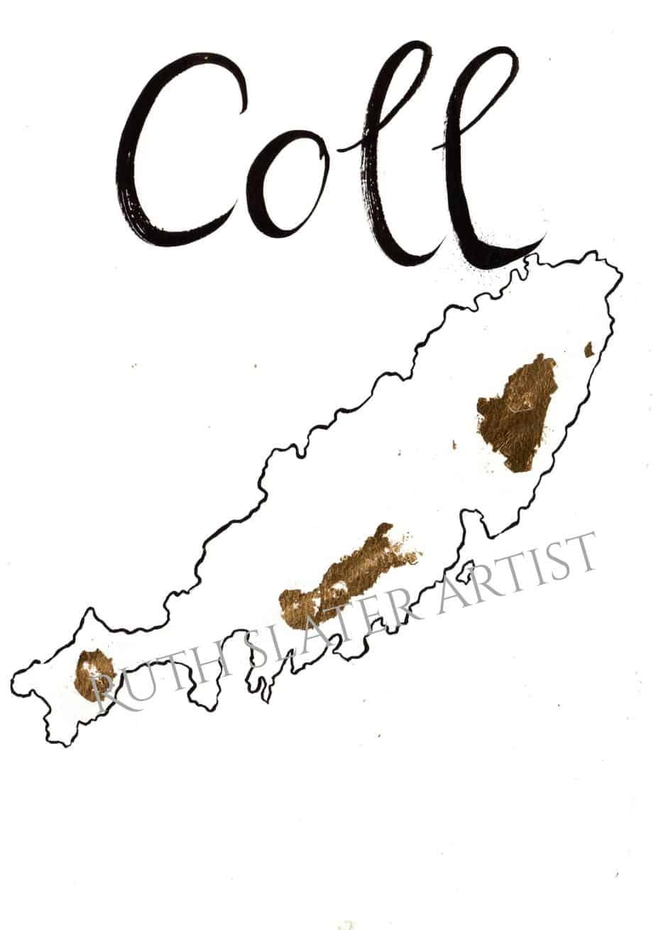 Isle of Coll with Gold Leaf