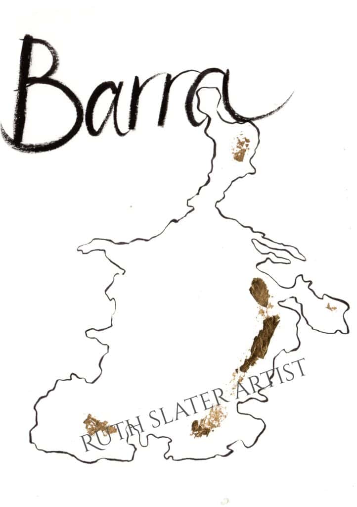 Isle of Barra with Gold Leaf