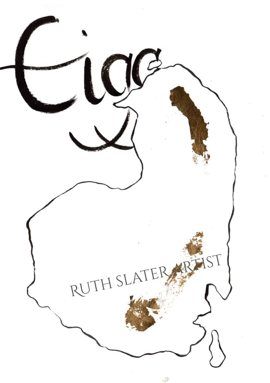 Isle of Eigg with Gold Leaf